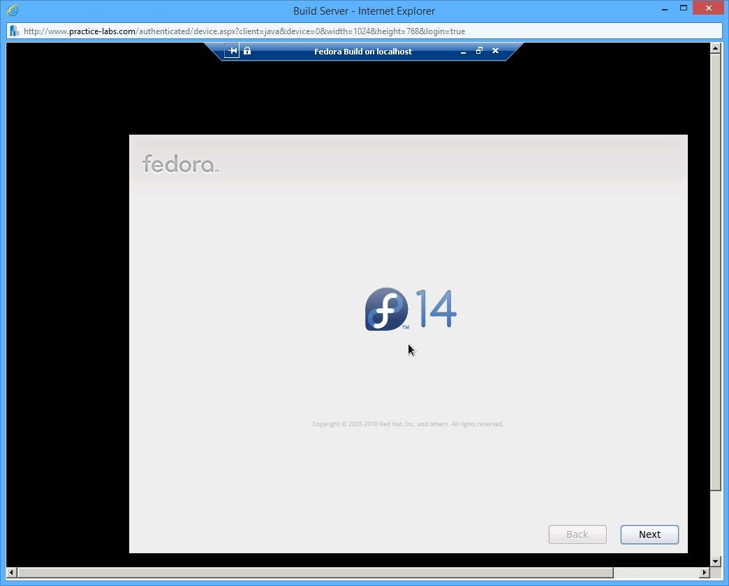 Practice Labs screenshot.